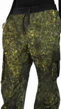 Green Adire Fabric Cargo Pants