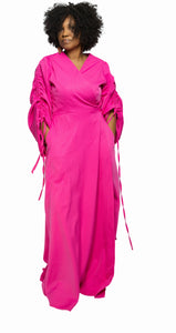 Chidima! Our Hot Pink Wrap Dress