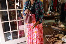 Pink and Red Wrap Skirt - Handmade Sustainable Fashion