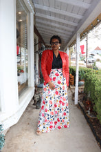 White Floral Wrap Skirt