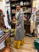 Yellow and Black Tire Dye Wrap Skirt