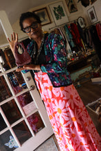 Pink and Red Wrap Skirt - Handmade Sustainable Fashion