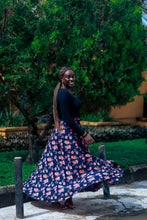 Blue and Pink Chiffon Wrap Skirt