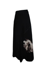 Black Floral Wrap Skirt - Handmade Sustainable Fashion