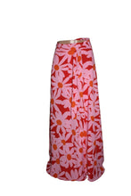 Pink and Red Wrap Skirt - Handmade Sustainable Fashion