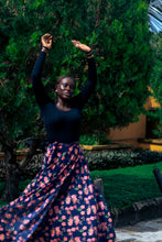 Blue and Pink Chiffon Wrap Skirt