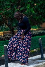 Blue and Pink Chiffon Wrap Skirt