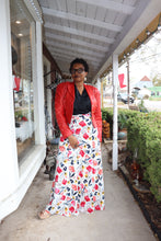 White Floral Wrap Skirt