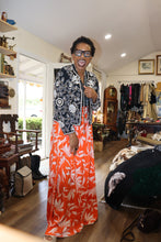 Orange and White Wrap Skirt - Handmade Sustainable Fashion