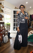 Black Floral Wrap Skirt - Handmade Sustainable Fashion